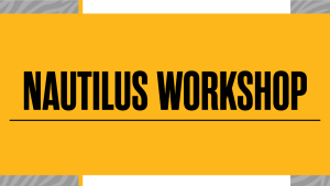 Nautilus workshop on gold background
