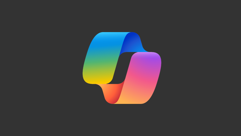 Microsoft Copilot logo on a gray background
